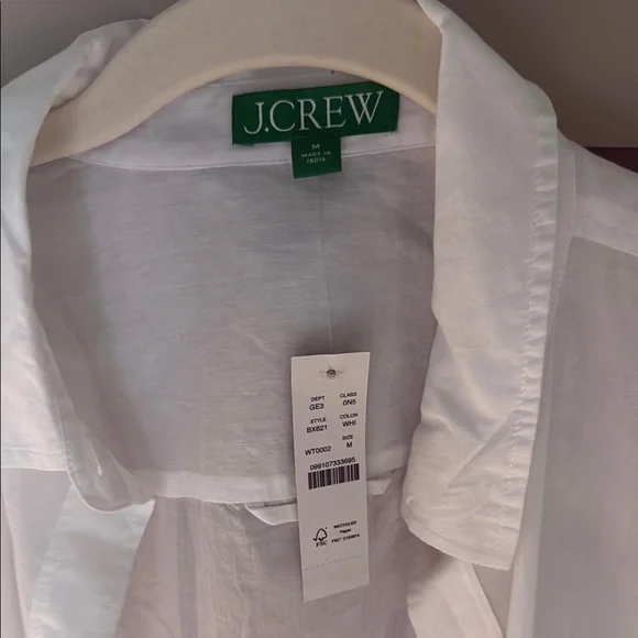 J. Crew cotton voile beach coverup NWT Medium - Picture 3 of 4